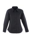 UC703 Ladies Pinpoint Oxford Fill Sleeve Shirt Black colour image